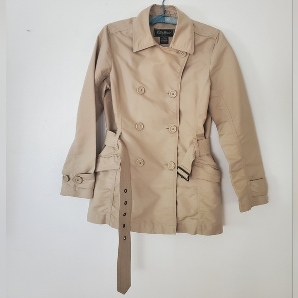 3/$25 Water Repellent Eddie Bauer trench coat sz small - Picture 11 of 14